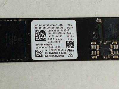 Western Digital SN740 SDDQNQD-256G 256 GB NVMe 80mm Solid State Drive