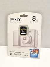 New PNY PREMIUM 8GB SDHC Card Class 4 Flash Memory Card 2hr HDVideo P-SDHC8G4-EF