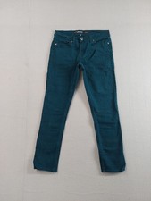 Jordache Women Jeans 10 Blue Logo 5 Pocket Mid Rise Skinny Leg Casual Denim