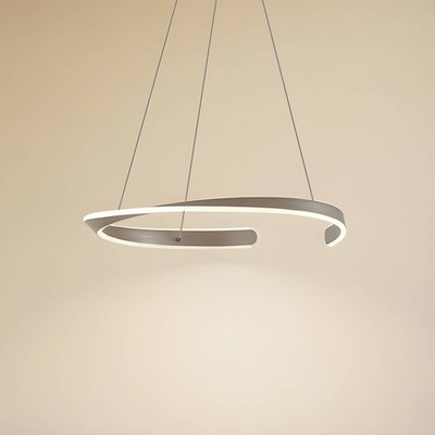 Lucande LED 'Eloura' (Modern) in Alu aus Metall (1 flammig, ), Wohnzimmerleuchte
