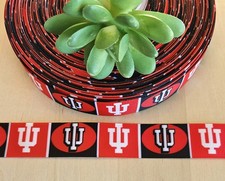 7/8" 1 YD Indiana University Grosgrain Ribbon Indiana Hoosiers