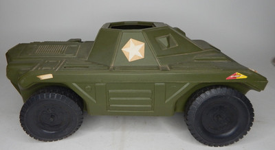 Vintage Irwin GI Joe & Action Man Armored Car 4 Wheel Tank / Vehicle w/ Gun