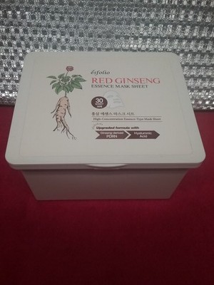 Esfolio Red Ginseng Essence Mask Sheet 30 Sheet Exp. 2028 New