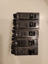 Lot of 5 GE Single 1 Pole 30A Circuit breakers 4 30A 1 15A