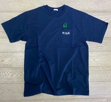 Dior T-shirt Blue With Pocket Embroiderd Logo Size S