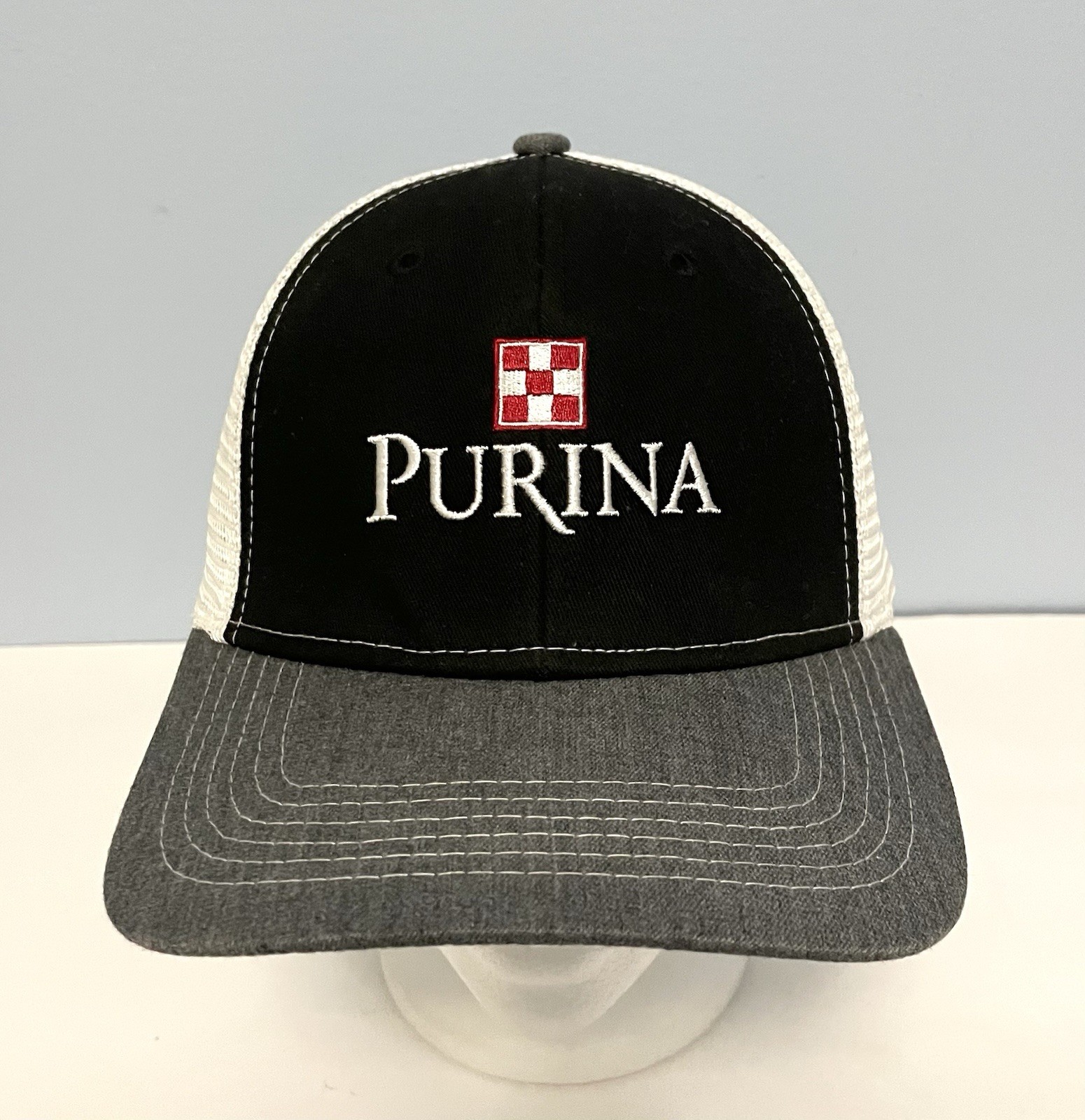 Brand Adjustable Trucker Hat Black & Gray Cap