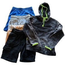Boys 6/7 Athletic Clothing Bundle Kids Shorts Hoodie 5 Pieces