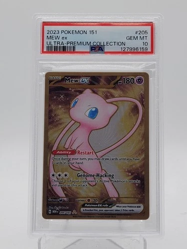 MEW EX 2023 POKEMON 151 GOLD RARE #205 ULTRA PREMIUM COLLECTION PSA 10 Q0895