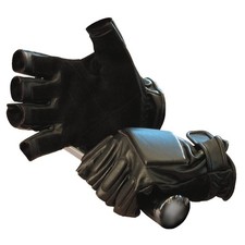 Guanti in pelle senza dita Fostex neri