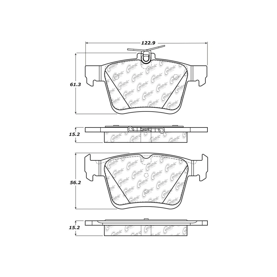 Комплект дисковых тормозных колодок Centric Parts 301.17610 - Изображение 2 из 4
