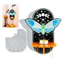 Kerzenhalter Silikonform Schmetterling Epoxidharz GießForm Halloween Deko Licht