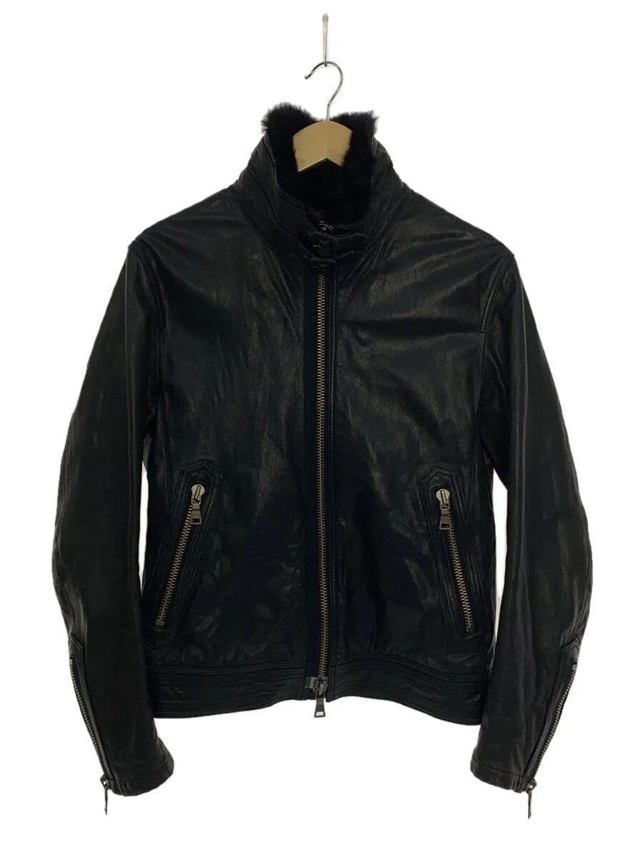 BURBERRY GIACCA PELLE ETICHETTA NERA BLUSON L SHEEP TINTA UNITA BMP24 322 09