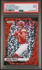 2024 Panini Prizm Jayden Daniels Red No Huddle # 17/75 PSA 9 Commanders