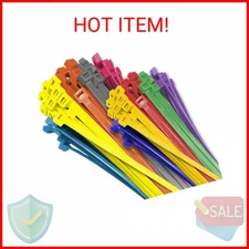 Electriduct Nylon Cable Ties - 4" Self-Locking Zip Ties Multi Color: (Blue, Red,
