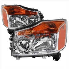 Spec-D Tuning 2LH-TIT08-RS Euro Housing Headlight for 08 to 14 Nissan Titan- ...