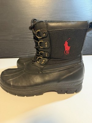 Polo Ralph Lauren Crestwick Big Pony Lace Up Winter Duck Hiking Rubber Boots 10