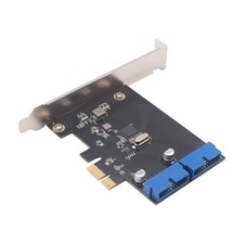 PCI Express USB 3.0 19 Pin Expansion Card PCIE 1X to 2 Ports USB 3 19 Pin8604