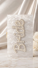 Acrylic Box Bride Bag Wedding Bridal Hen Party Clutch Bag Removable Straps Pearl