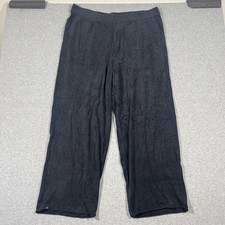 NWT Barefoot Dreams Women's 1XT Black CozyChic Lite Rolled Edge Ankle Pant