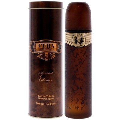 Cuba Gold Special Edition by Cuba for Men Eau de Toilette Spray 3.4 oz