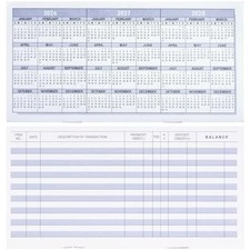 20 Pack Checkbook Register, Check Registers for Personal, Blank Ledger