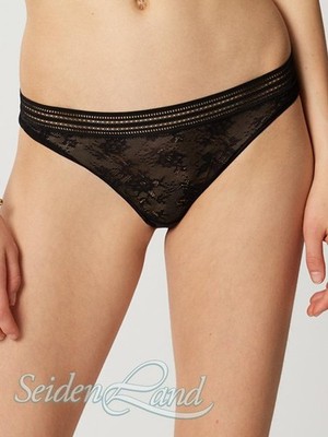 Tüllspitze String MISS LEJABY von Maison Lejaby schwarz weiss rot Abverkauf
