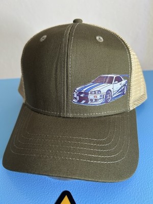 R34 Trucker Cap Adjustable Brown Movinchiartdesigns