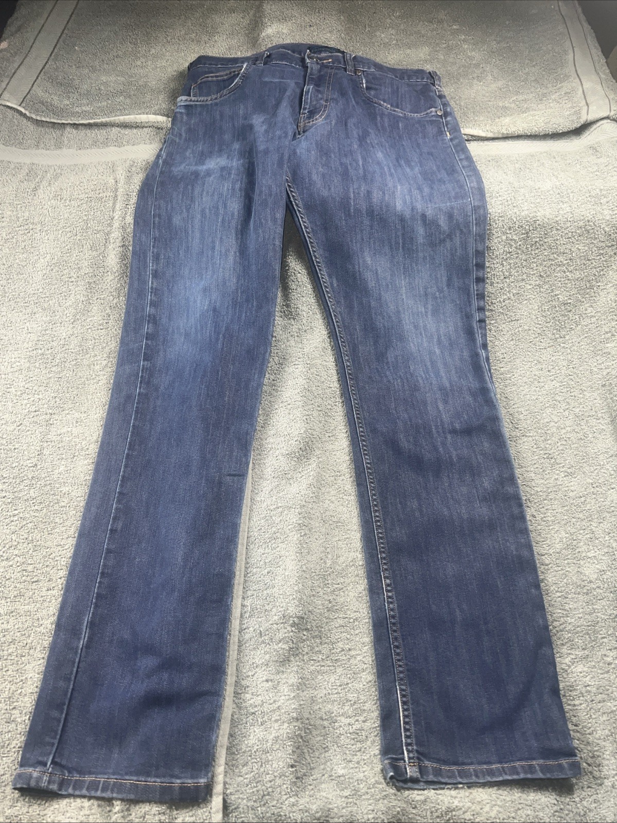 Patagonia Iron Clad Jeans Mens 34X32 Blue Denim Pants Organic Straight Stretch