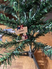 Kurt Adler Snowman Christmas Tree Name Ornament Jared