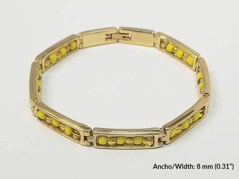 Ochun Stainless Steel Bangle with 14K Gold Plating-image