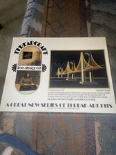 Vintage Threadcraft Line Design Kit Suspension Bridge 1974 Thread Art 12 x 16