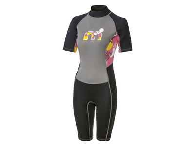 Mistral Damen Neopren-Shorty mit Reißverschluss am Rücken, grau/schwarz S B-Ware