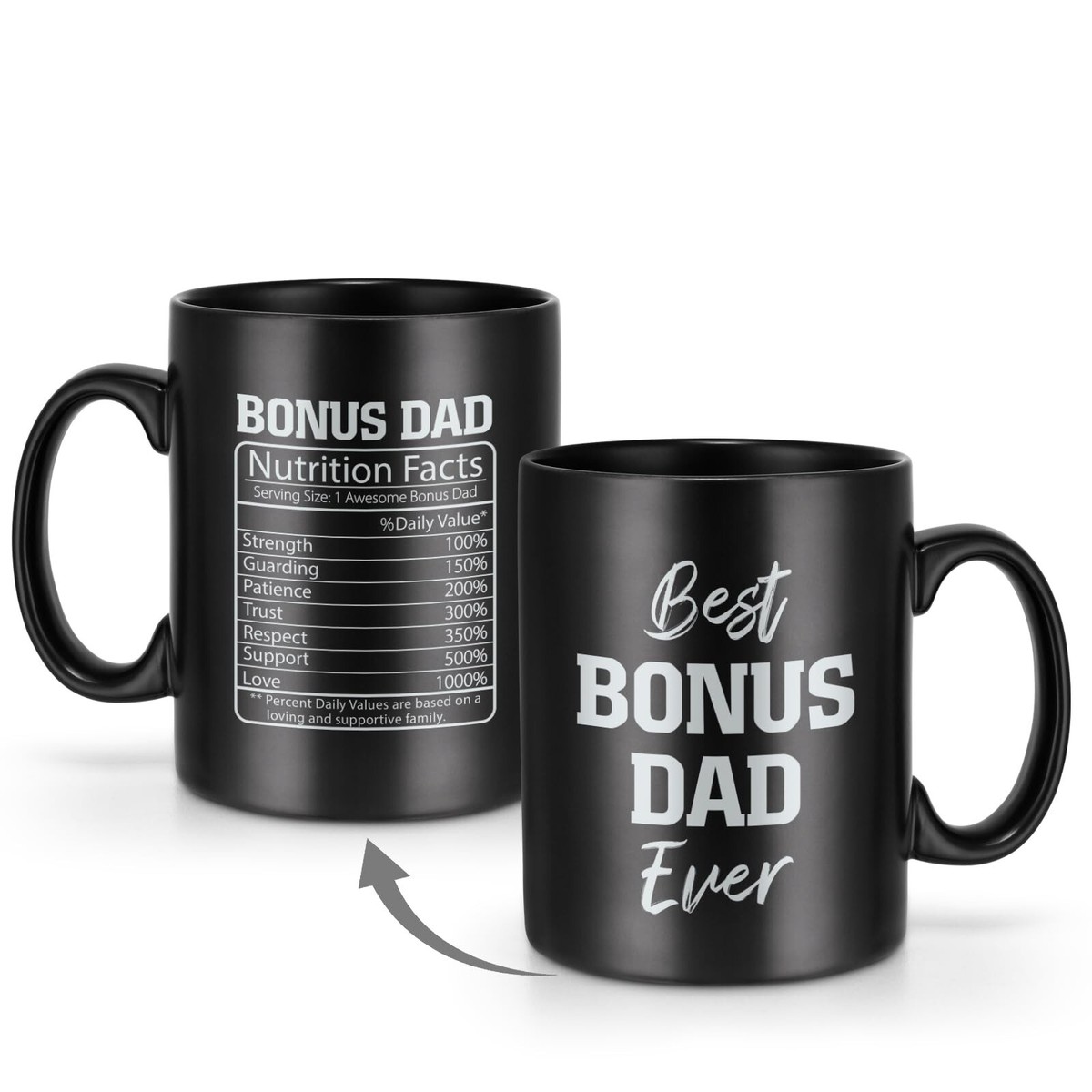 YHRJWN Bonus Dad Gifts, Best Bonus Dad Ever Coffee Mug, Bonus Dad