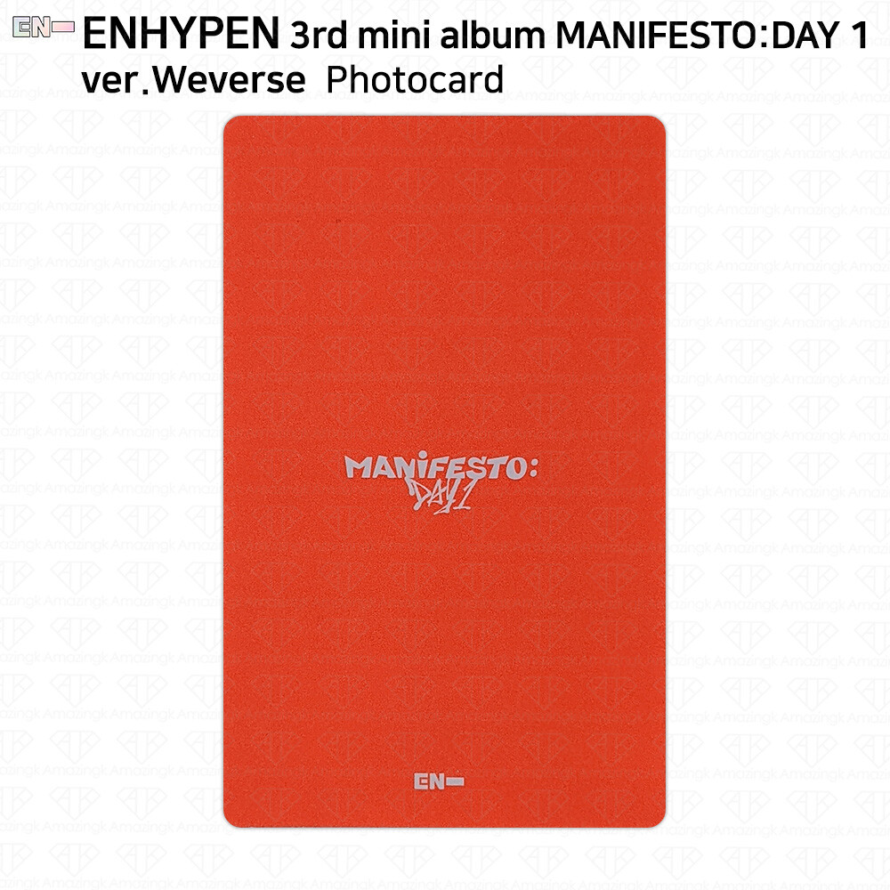 Enhypen 3rd Mini Album Manifesto Day1 Official Photocard Weverse