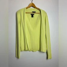 Madison studio y2K 2pieces set Green  cardigan tank top classic old money S/M