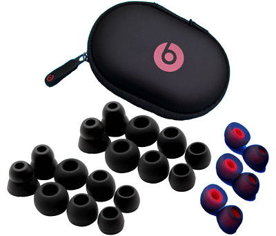 22 pcs. for Beats Powerbeats 2, Powerbeats  3 Black Earbuds + 1 Carrying CASE   