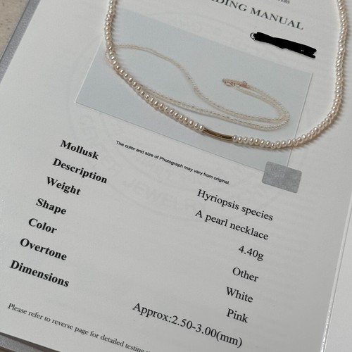 14K Yellow Gold Pink Tone Freshwater Pearl Choker Necklace with GRC Certificate - Picture 4 of 10