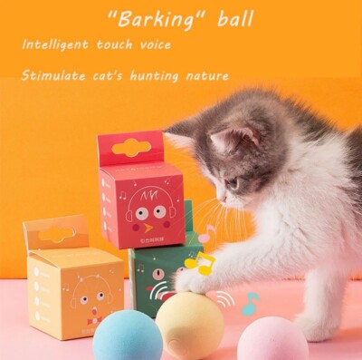 Rolling Pet Cat Ball Interactive Smart Toy Electric Kitten Cat Toy Animal Sounds