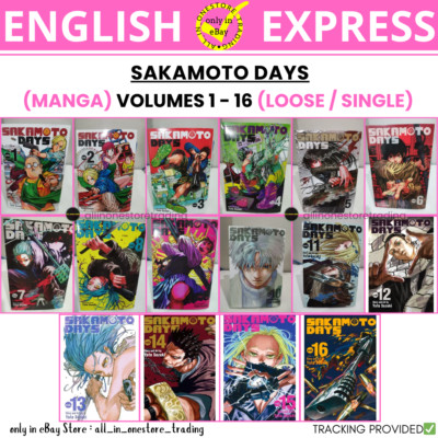 SAKAMOTO DAYS 全巻セット 1-16 Sakamoto Days Manga English Version Volumes 1-16 Loose Set Single