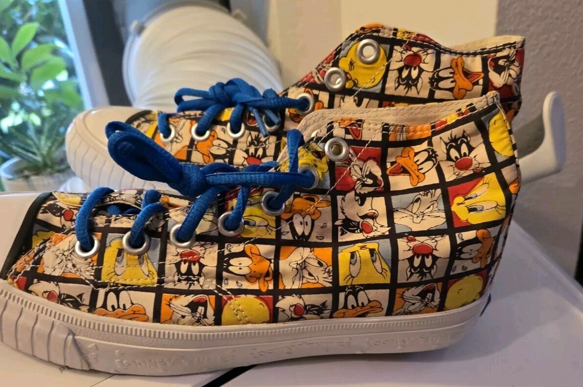 VTG 1993 Looney Tunes Keds High Top Womens Size 7.5 Shoes Sneakers