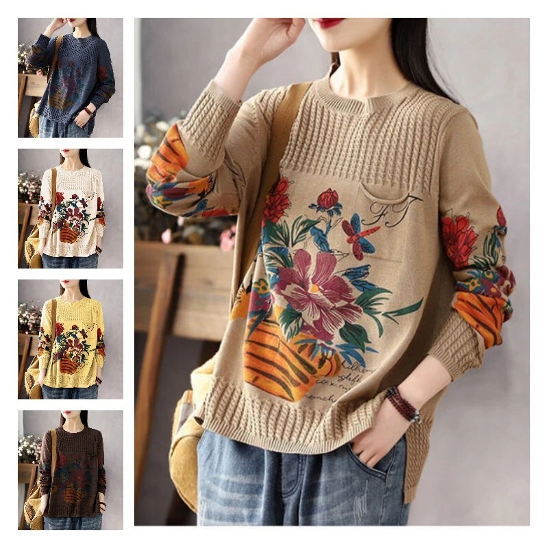 Pull femme online imprimé