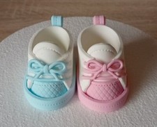 Babyschuhe  Taufe Babyparty Geburt Tortendeko Tortenaufleger Zuckerfigur Torte