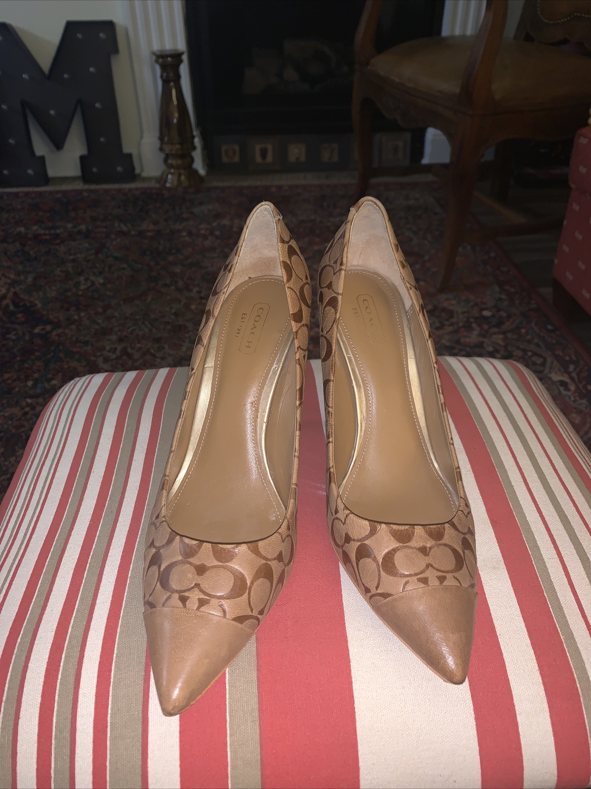 coach signature heels