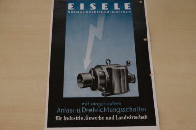198030) Eisele - Three Phase Motor - Brochure 1950