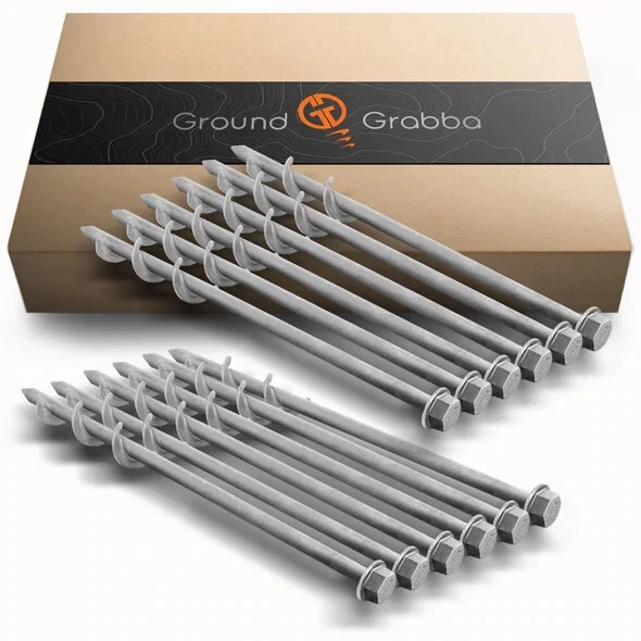 Screw in tent clearance stakes