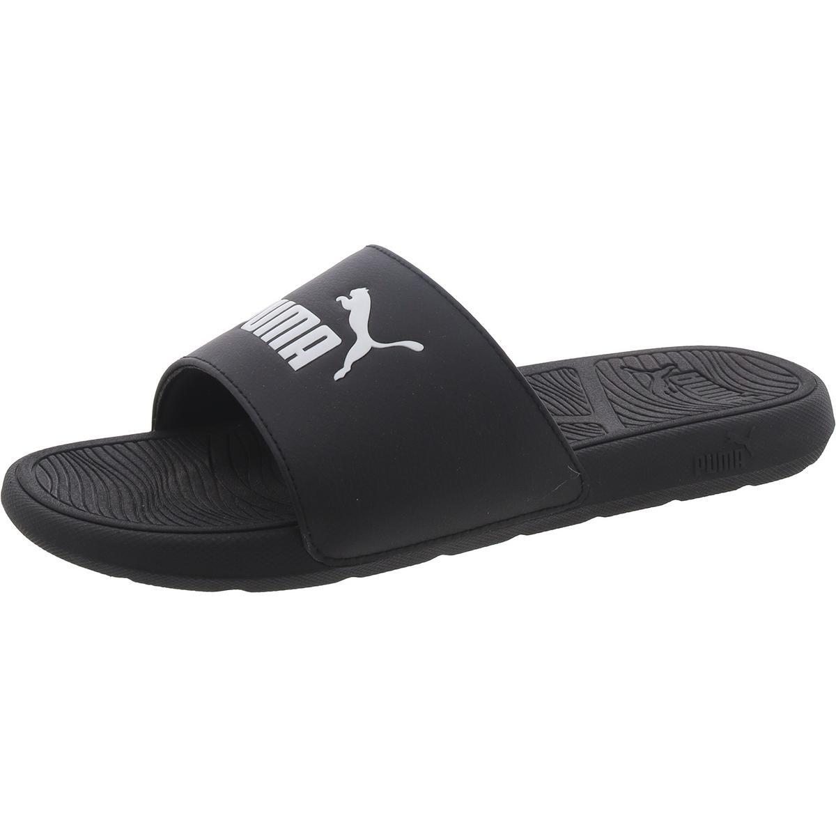 Мужские шлепанцы для бассейна Puma с подкладкой из искусственной кожи черного цвета 10 Medium (D) BHFO 3622