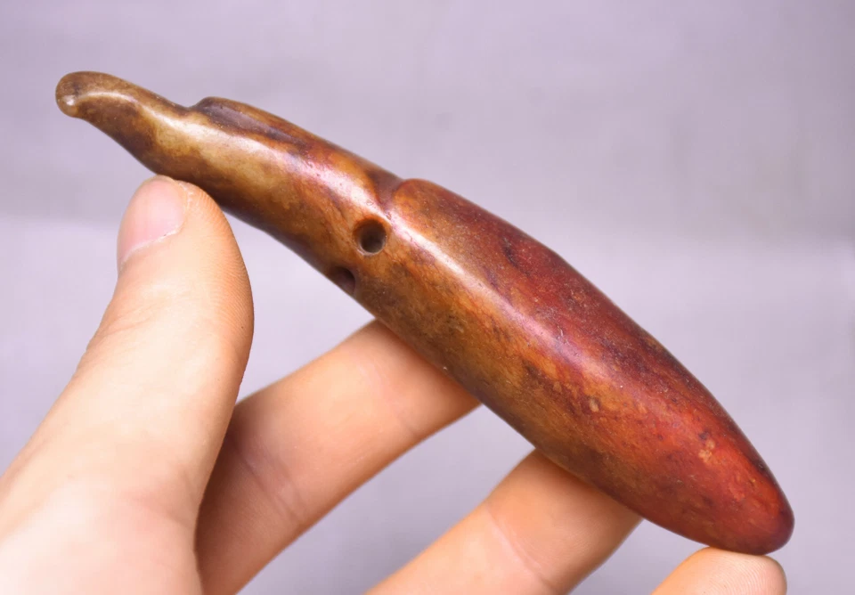 Amuleto de pájaro halcón águila animal talla jade antiguo cultura china Hongshan de 10 cm Foto 2 de 4