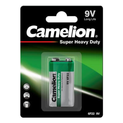 24x 6F22 Super Heavy Duty Batterie 9V E-Block Zink-Kohle 9 Volt Blister Camelion