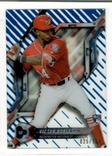 VICTOR ROBLES 2018 Topps High Tek DIAGONALS RAINBOW FOIL BLUE #25/150 RC NATS
