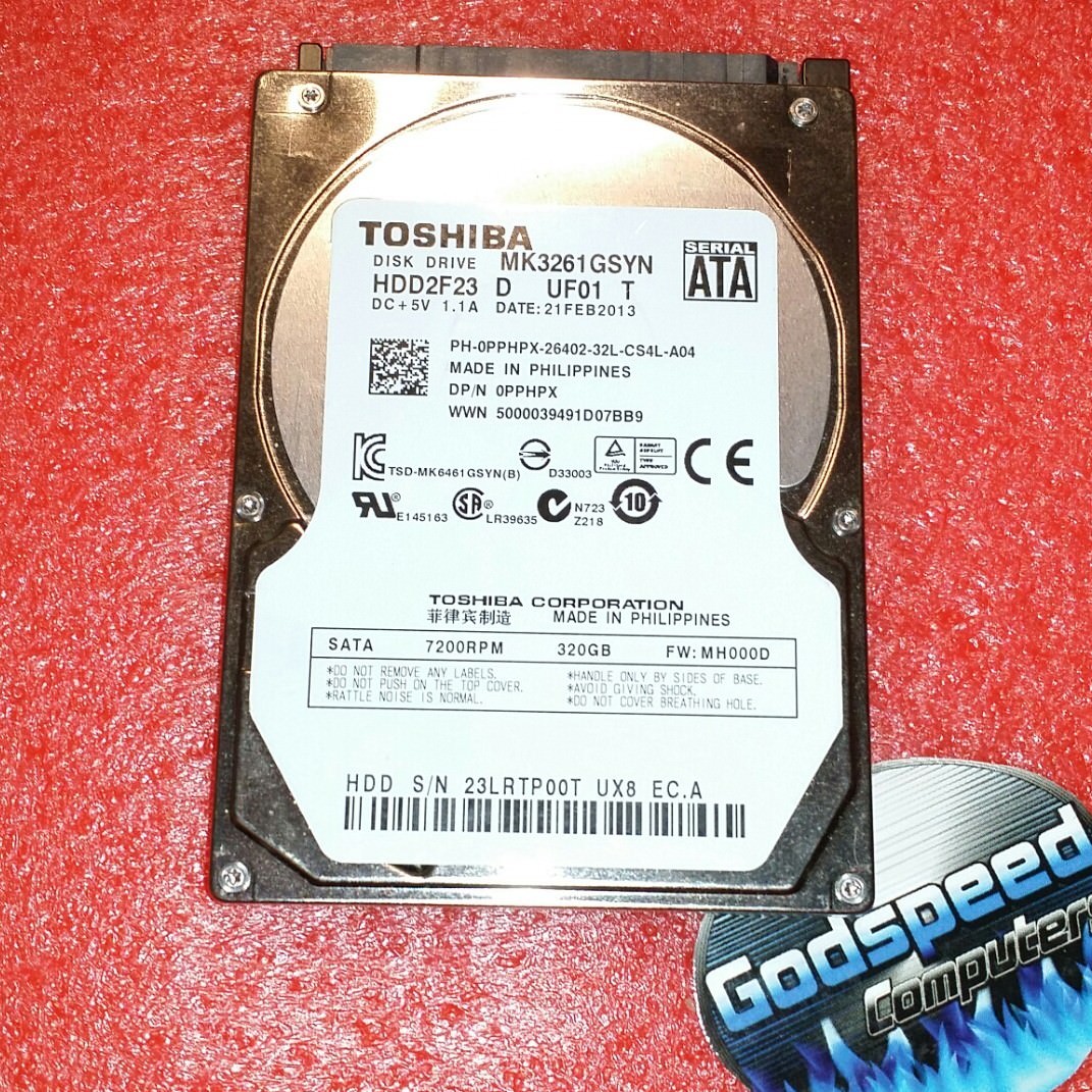 Toshiba Satellite L755D-S5106 - 320GB Hard Drive - Windows 7 Home